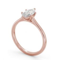 Marquise Diamond Engagement Ring 18K Rose Gold Solitaire - Davenham ...