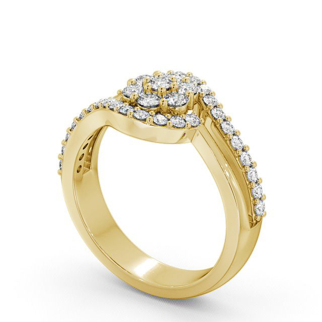 Cluster Diamond Ring 18K Yellow Gold - Wellington | Angelic Diamonds