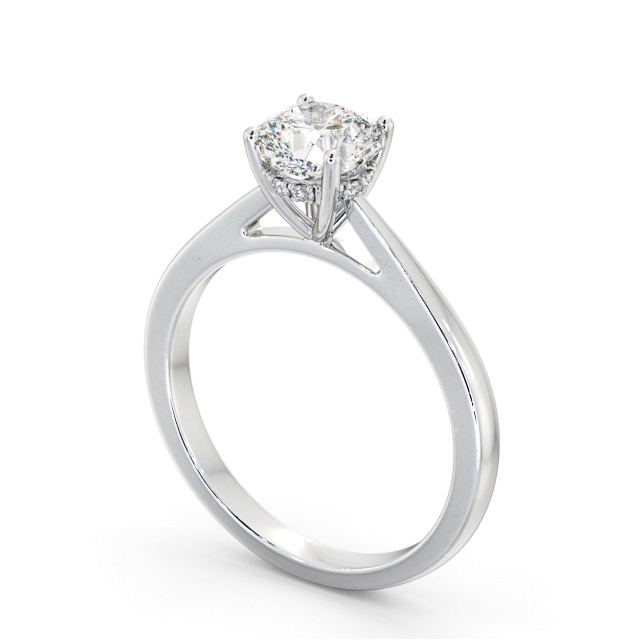 Royal Halo Ring For Cushion Cut Diamonds 18k Gold / Platinum - Diamonds  from Antwerp Official Site