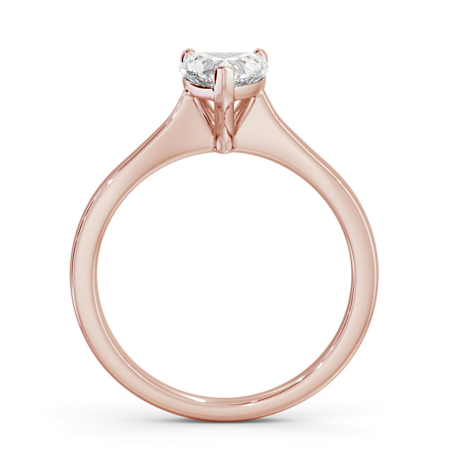 Heart Diamond Engagement Ring 9K Rose Gold Solitaire - Casinel ...