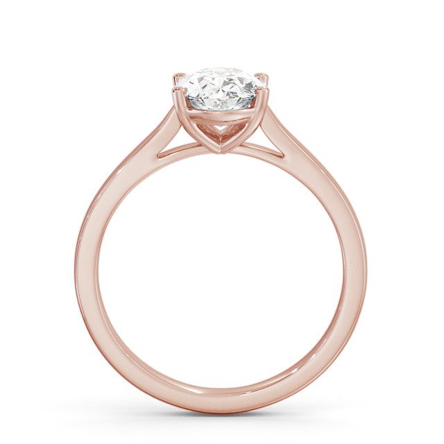 Oval Diamond Engagement Ring 9K Rose Gold Solitaire - Aveley | Angelic ...
