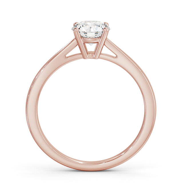 Round Diamond Engagement Ring 18K Rose Gold Solitaire - Glenoe ...