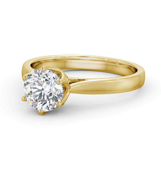 Solitaire Yellow Gold Engagement Rings | Angelic Diamonds