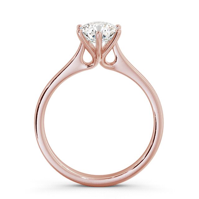 Round Diamond Engagement Ring 18K Rose Gold Solitaire - Hamsley ...