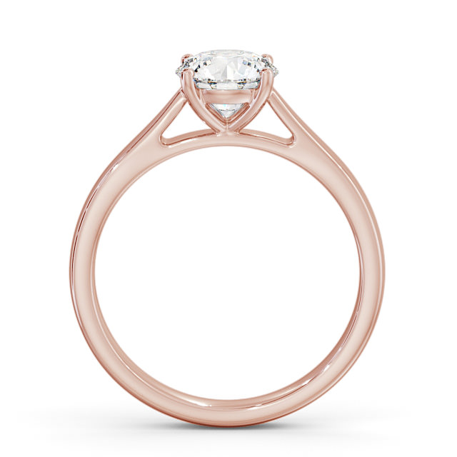 Round Diamond Engagement Ring 18K Rose Gold Solitaire - Colasta ...