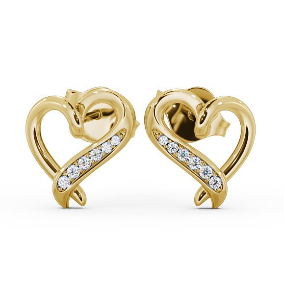 9k Yellow Gold Diamond Earrings | Angelic Diamonds