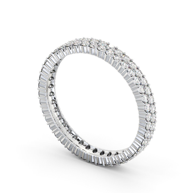 Full Eternity Round Diamond Ring 18K White Gold - Marbella | Angelic ...
