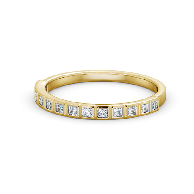 Half Eternity Princess Diamond Ring 18K Yellow Gold - Atterby | Angelic ...