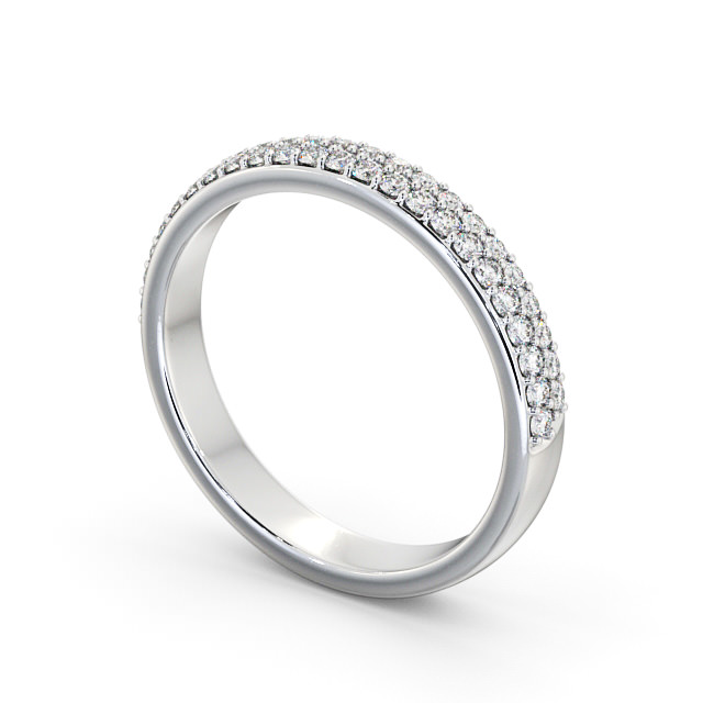 Half Eternity Round Diamond Ring Platinum - Orleton | Angelic Diamonds