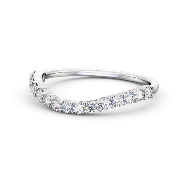 Half Eternity Round Diamond Ring 9K White Gold - Christelle | Angelic ...
