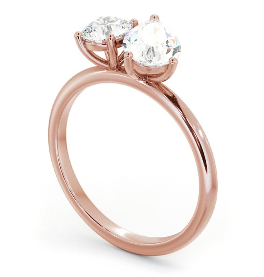 Pear and Round Shape Toi et Moi Diamond Ring in 9K Rose Gold tw11_rg_thumb1