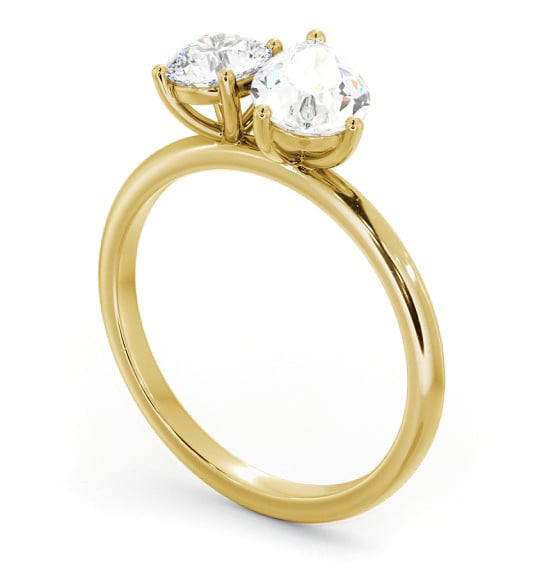 Pear and Round Shape Toi et Moi Diamond Ring in 9K Yellow Gold tw11_yg_thumb1