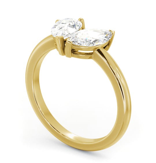 Pear and Marquise Shape Toi et Moi Diamond Ring in 9K Yellow Gold tw12_yg_thumb1