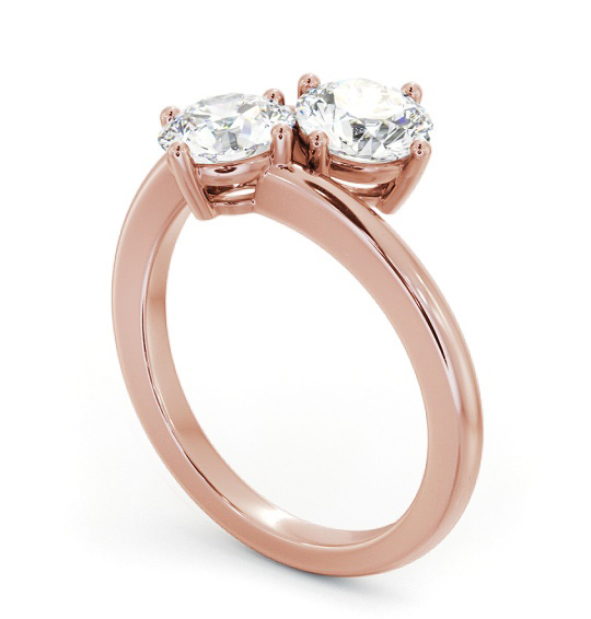 Round Shape Toi et Moi Diamond Ring in 9K Rose Gold tw13_rg_thumb1