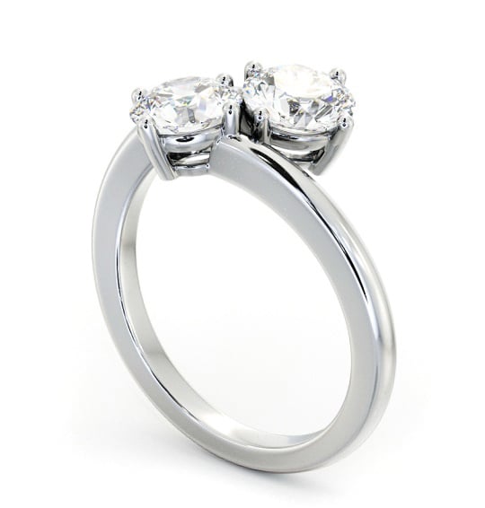 Round Shape Toi et Moi Diamond Ring in 18K White Gold tw13_wg_thumb1 