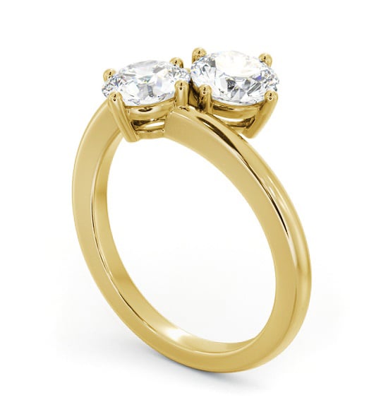 Round Shape Toi et Moi Diamond Ring in 9K Yellow Gold tw13_yg_thumb1