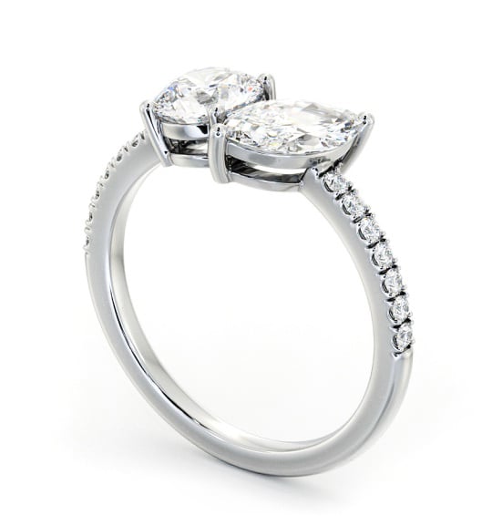 Marquise and Round Shape Toi et Moi Diamond Ring in 18K White Gold tw17_wg_thumb1 