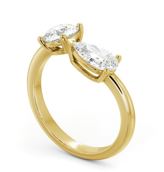 18K Yellow Gold Toi et Moi Ring with Pear and Round Diamonds tw1_yg_thumb1