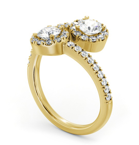 Round Shape Toi et Moi Diamond Halo Ring in 9K Yellow Gold tw20_yg_thumb1