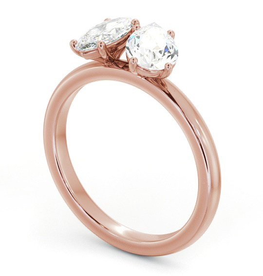 Pear and Marquise Shape Toi et Moi Ring in 18K Rose Gold tw4_rg_thumb1