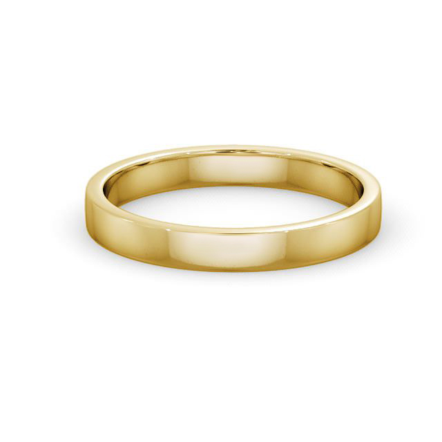 Ladies Plain Wedding Ring 18K Yellow Gold - Flat | Angelic Diamonds