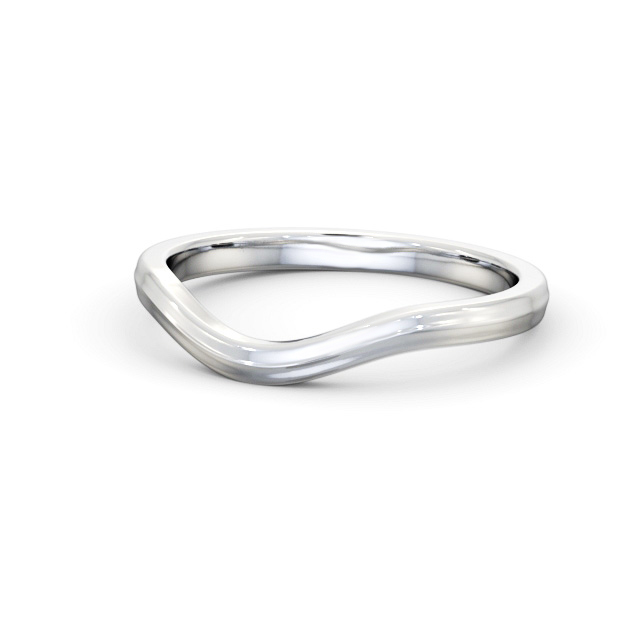 Ladies Plain Wedding Ring 18K White Gold - Yanis | Angelic Diamonds