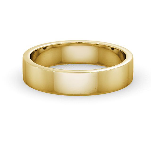 Mens Plain Wedding Ring 9K Yellow Gold - Flat | Angelic Diamonds